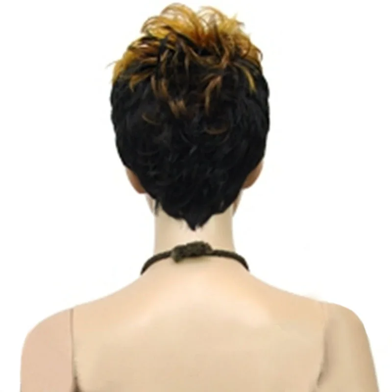 HAIRJOY женские 2 тона термостойкие синтетические волосы двойной цвет Короткие вьющиеся вечерние косплей парик 3 цвета