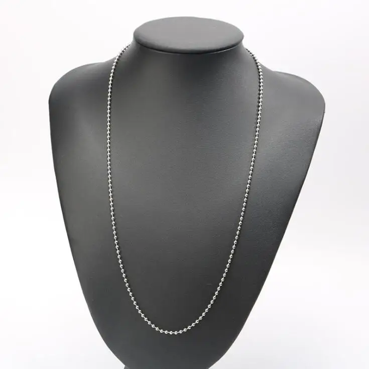

20pcs/lot 60cm/50cm Titanium Stainless Steel Chain Ball Shape Ball Chains For Pendants Necklaces Jewelry Making DIY Accessories
