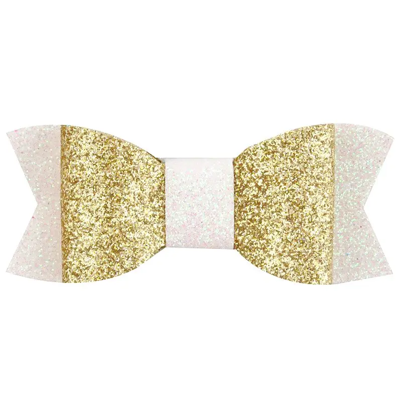 2.8 Inch Hair Bows for Girls Leather Glitter Cute Clips Alligator Korean Accessories Teens Kids Toddlers | Детская одежда и обувь