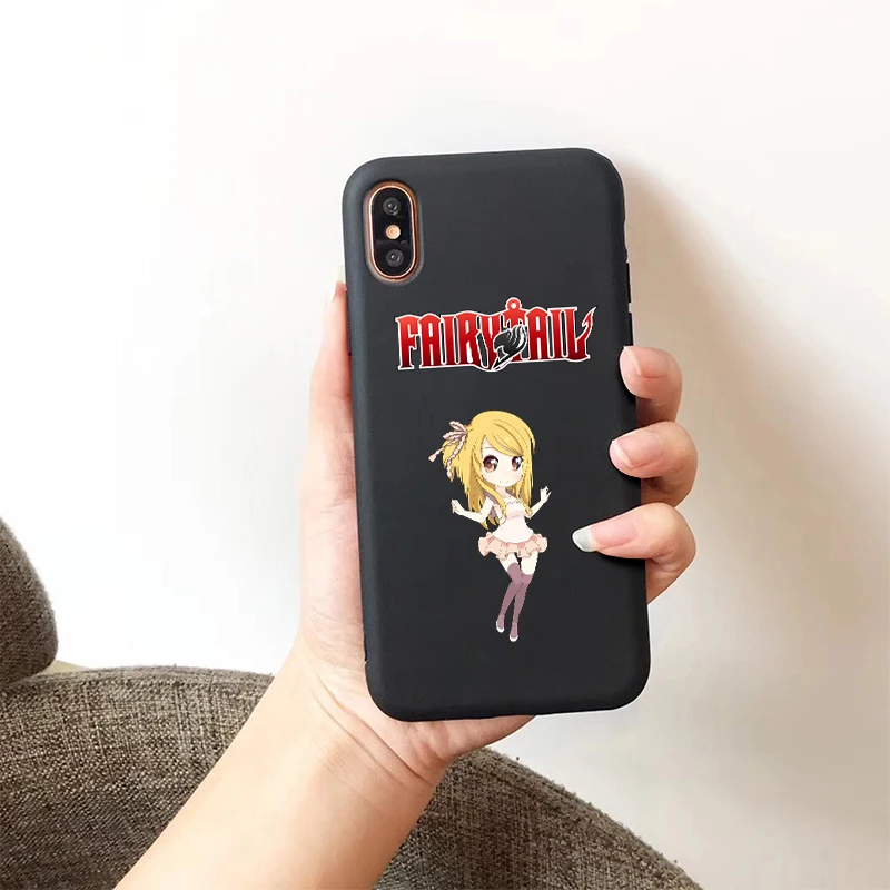 H-5704 Сказочный хвост аниме lucy manga мягкий силиконовый карамельный цвет чехол для телефона для iPhone X XR XS MAX 6 7 8 plus 6s - Цвет: H-5704