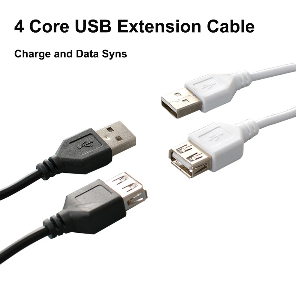 150/100 см USB Удлинительный кабель Супер Скоростной 2 0 штекер гнездо для зарядки и