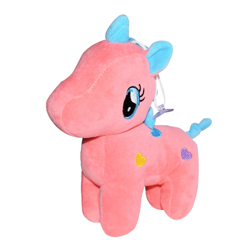 20cm pink 20/22 см Плюшевые игрушки Единорог Мягкая кукла подушка для сна, радужной расцветки для детей лошадь игрушки для детей, подарок на Рождество и день рождения - Цвет: 20cm pink