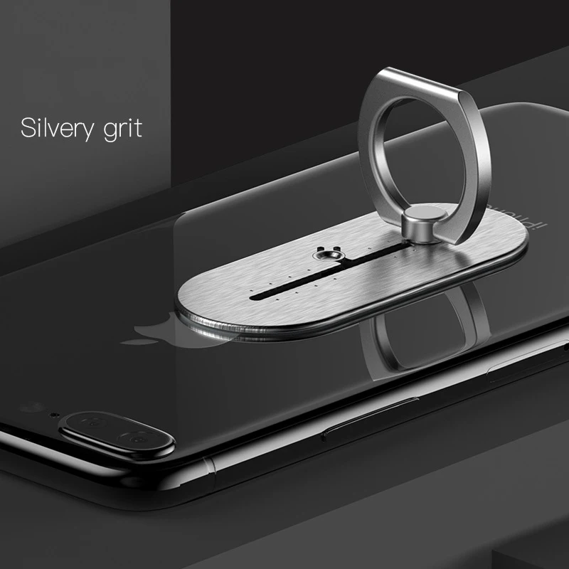 Matte Silver Универсальное кольцо-держатель мобильного телефона на палец, Магнитная подставка, вращающийся на 360 градусов, автомобильный держатель, Металлическая магнитная подставка - Цвет: Matte Silver