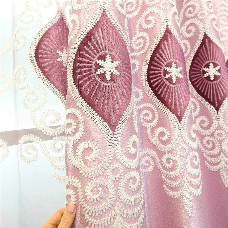 Фиолетовый роскошный европейский стиль Вилла полный оттенок шторы на окна для