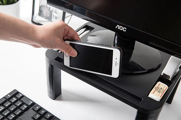 Регулируемая подставка для настольного монитора Пластиковая Полка экрана