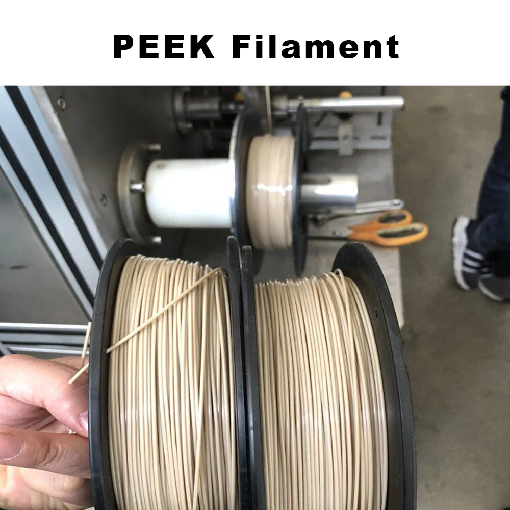 FLEXBED 3D Printer PEEK Filament,High Temp Exotic Filament 1.75 mm, Dimensional Accuracy +/- 0.03mm, 500g Spool,Natural Color