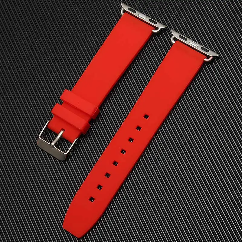 Резиновый ремешок для часов Apple Watch Iwatch 38 мм 42 Серия 1 и 2 силиконовый спортивный на