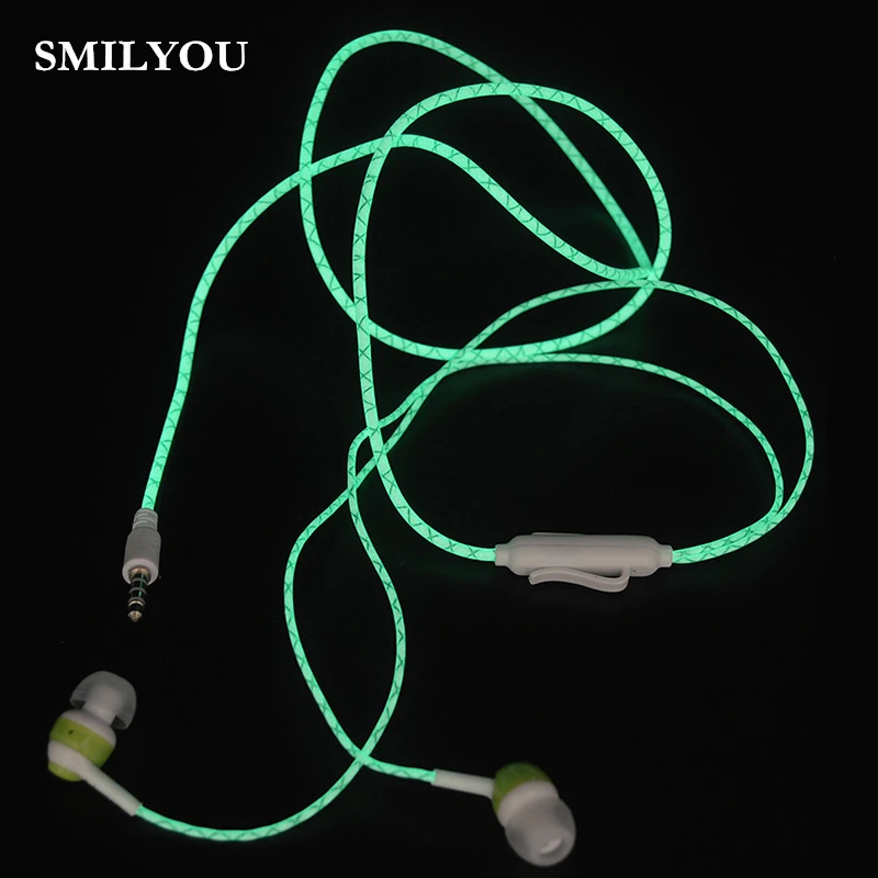 Светящиеся наушники SMILYOU светящиеся ночник стерео спортивные с микрофоном для