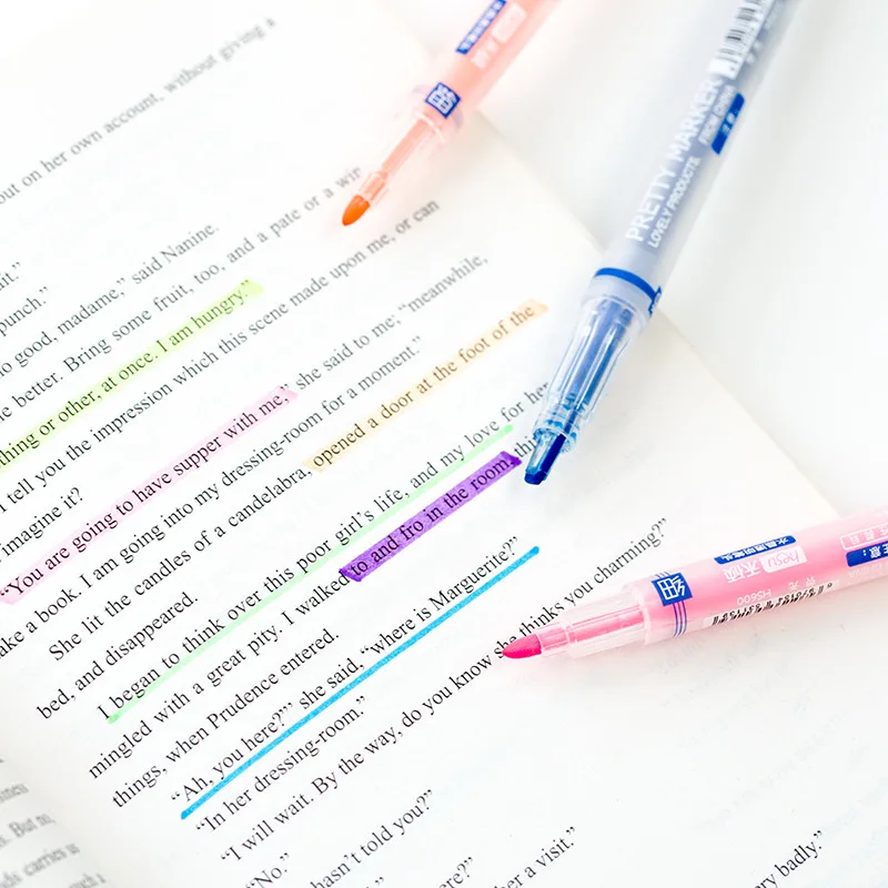 

36 pcs/Lot Pretty Color highlighter pen Fluorescent Liquid ink marker for book paper fax Stationery office School supplies A6857