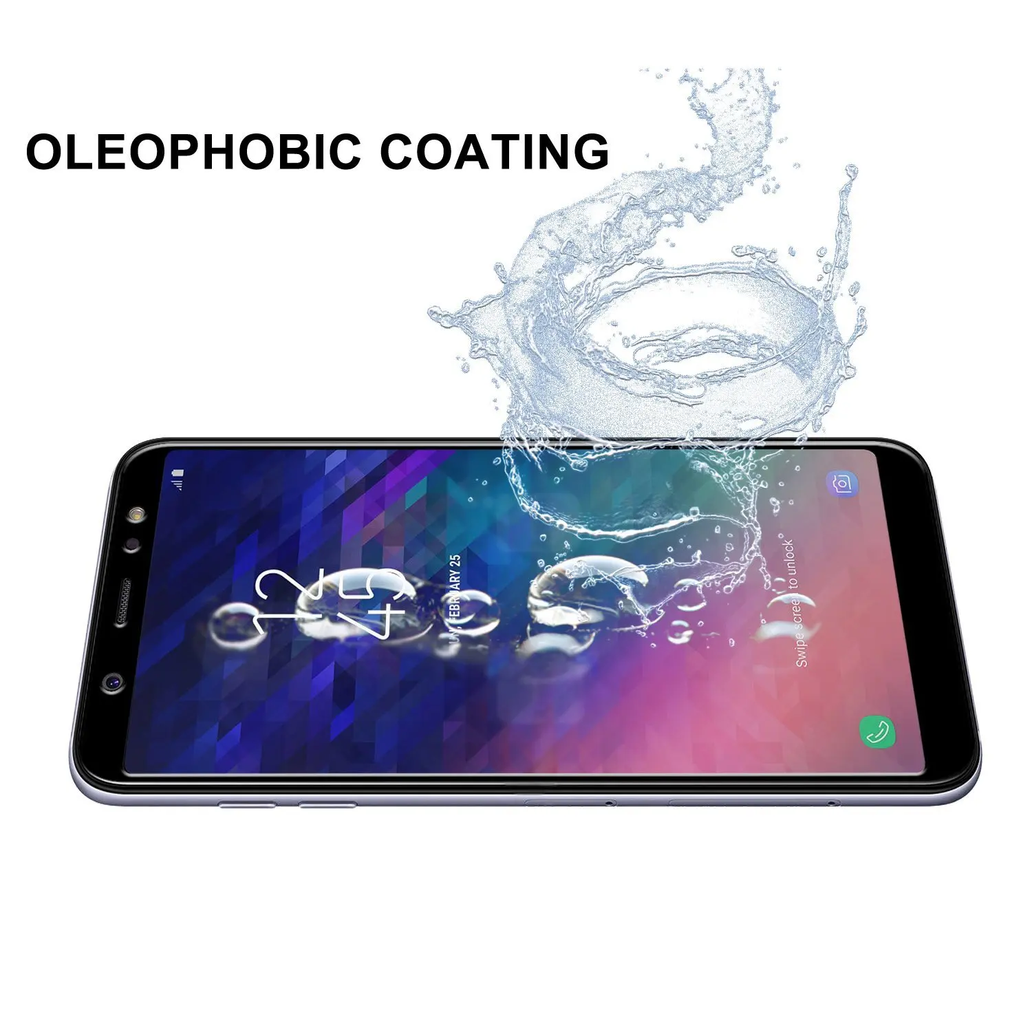 A6Plus A6 полноэкранная стеклянная пленка для Samsung Galaxy + Plus 2018 защита экрана 9H
