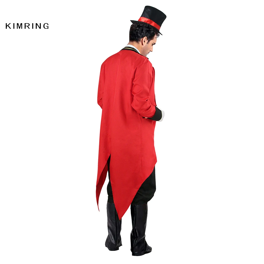 Kimring Ringmaster костюм на Хэллоуин для взрослых мужской костюм укротителя льва цирк Ringmaster Косплей Костюм фантазийный, для карнавала косплей