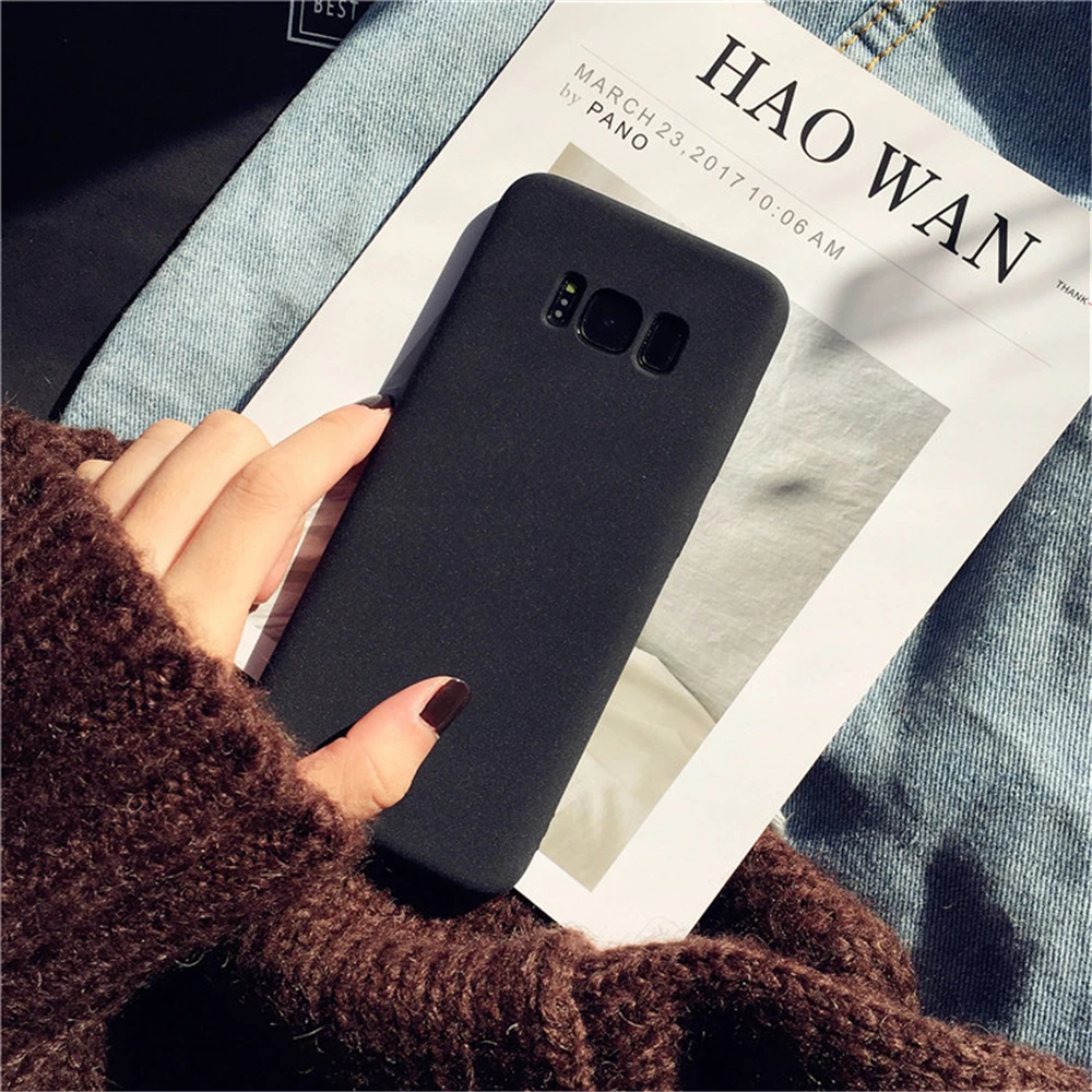 Роскошный песчаник матовый Силиконовый чехол для SamSung Galaxy S6 S7 Edge S8 S9 S10 Plus S10E Note 3 4 5 8 9 Мягкий Нескользящий чехол Fundas