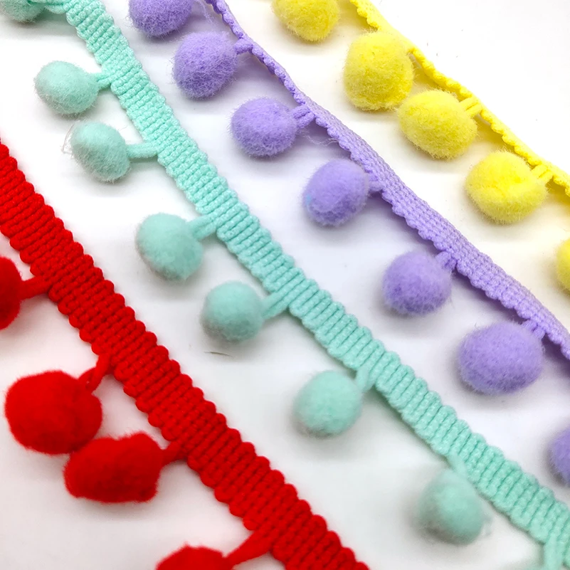 2 ярдов помпон шар бахрома отделка лента для шитья рукоделие аппликация дизайн