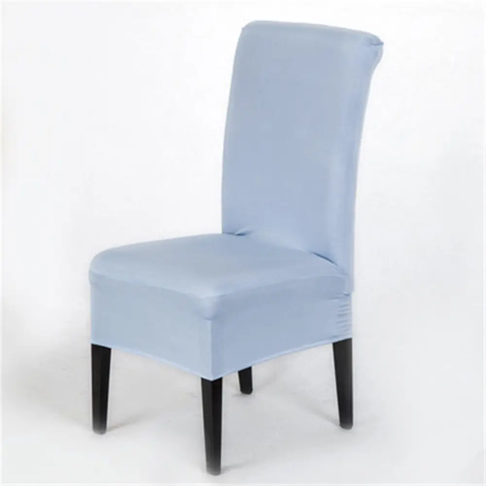 Light blue 23 цвета высокого качества чехол на стул для дома универсальный стрейч свадебный банкет для обеденных чехлы для стульев для свадьбы банкет вечерние Декор - Цвет: Light blue
