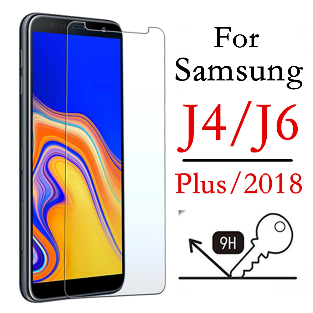 Закаленное стекло 9H для Samsung Galaxy J4 J6 Plus 2018 Защита экрана J 4 6 4j 6j защитная