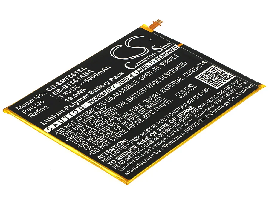 Cameron Sino 5000mAh аккумулятор EB-BT561ABA, EB-BT561ABE для samsung SM-T560, SM-T561, SM-T565, Galaxy Tab E Nook Edition 9,6