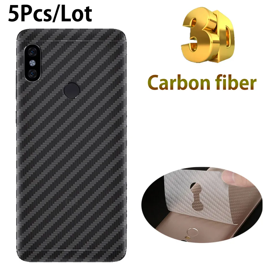 5Pcs/lot Xiaomi Redmi Note 5 Pro Global Version Clear 3D Carbon Fiber Soft Screen Protector Sticker Back Film Not Tempered Glass | Мобильные