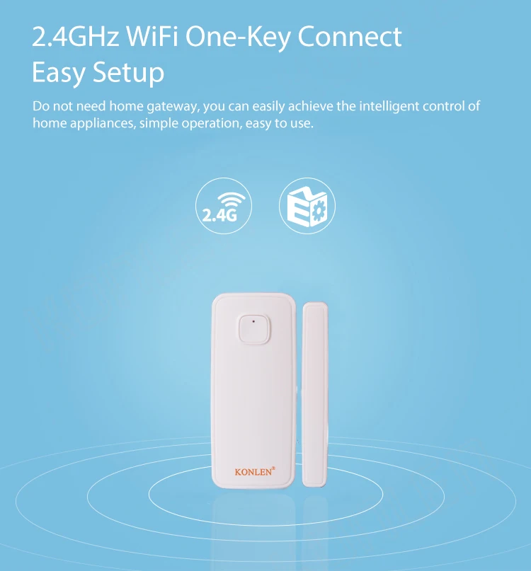 Wifi датчик для двери Сигнализация Беспроводной магнитный окно открытый вход оповещения Домашняя безопасность детектор дистанционное управление Alexa Google Home IFTTT