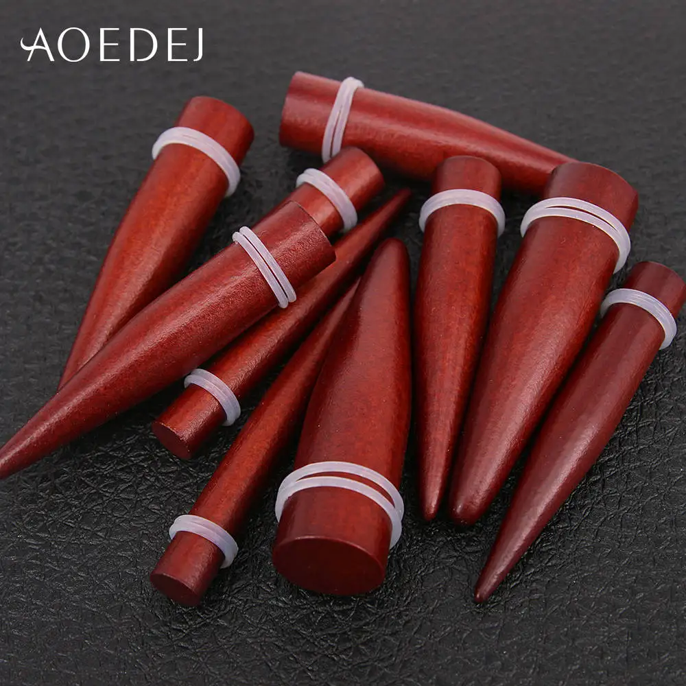 AOEDEJ 8 16 мм конусные туннели затычки для ушей Деревянные ювелирные изделия Шипы