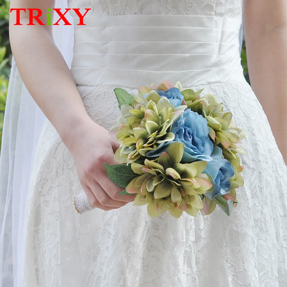 TRiXY A19 дешевые рекламные Свадебные украшения для подружки невесты букет