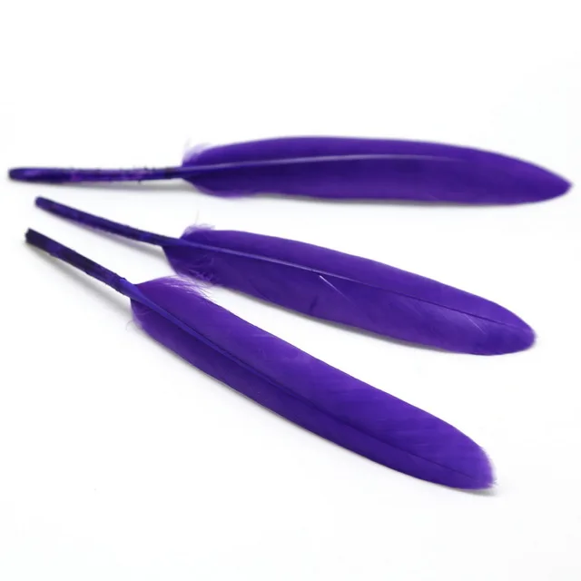 Purple Высокое качество 10-15 см 25/50 шт. натуральные гусиные перья утка Шлейфы для поделок в стиле «Ловец снов»; аксессуары для изготовления украшений своими руками украшения - Цвет: Purple