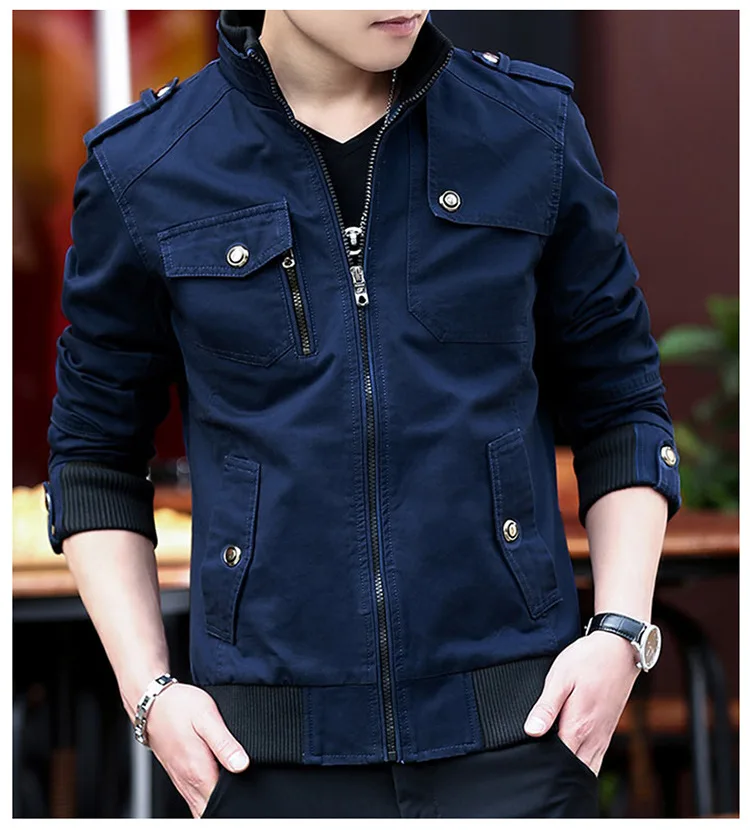 2017 новое поступление мода Сезон весна-осень Мужская Верхняя одежда куртка-бомбер