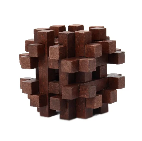 Chanycore Детские Обучающие деревянные игрушки 3D головоломка Kong Ming Luban Lock Cube