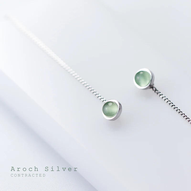 Арош S925 уха серебряной проволоки женская маленькая свежая круглая подвеска для