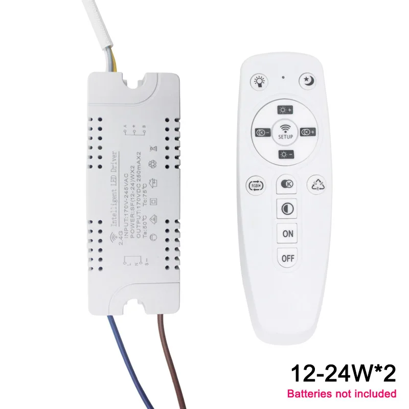 12-24x2W 12-60вт* 2 светодиодный интеллектуальная система для водителя AC170-245V 2,4G wifi источник питания Трансформаторы освещения для лампы управления телефоном - Цвет: 12-24x2W