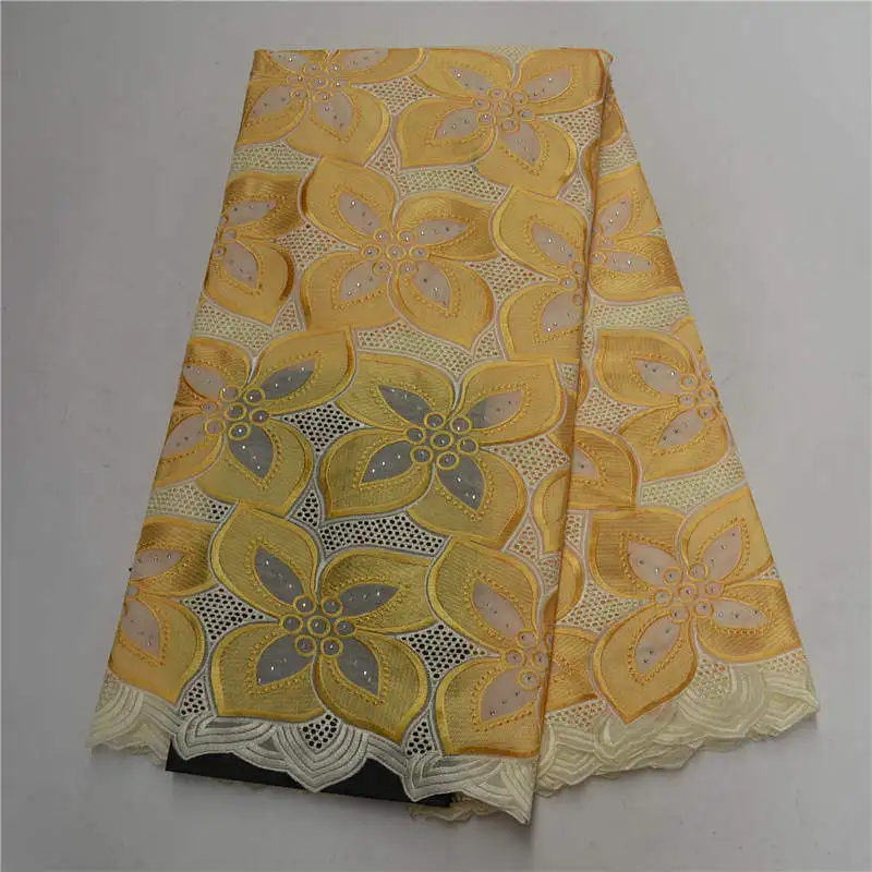 2018 африканская сухая кружевная ткань Высококачественная хлопковая швейцарская