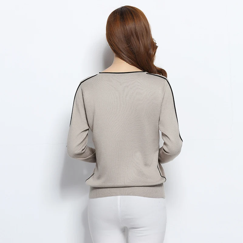 Женские свитера и пуловеры с v-образным вырезом кашемировые вязаный тонкий