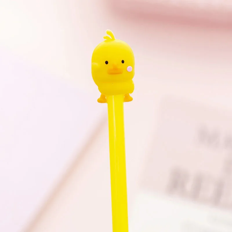 Yellow duckling 1 шт. мультфильм аниме Улица Сезам гель кавайные ручки студента ручки для подписи письма подарки канцелярские принадлежности Escolar Papelaria - Цвет: Yellow duckling