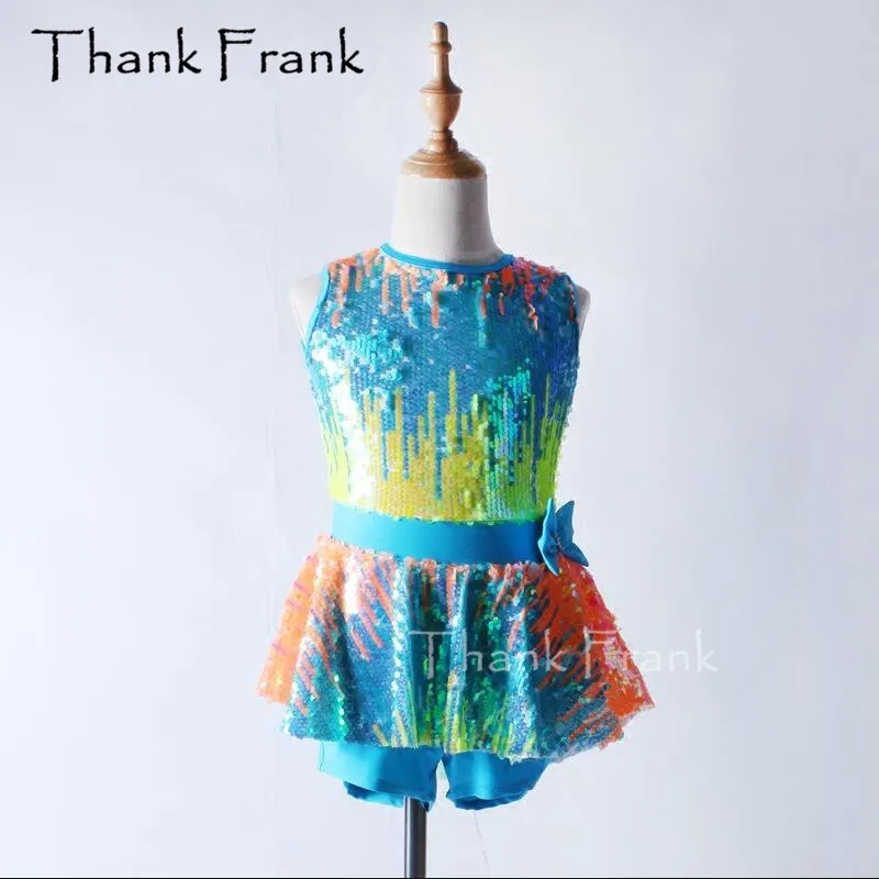 Современное платье с блестками и бантом для девочек женский джазовый