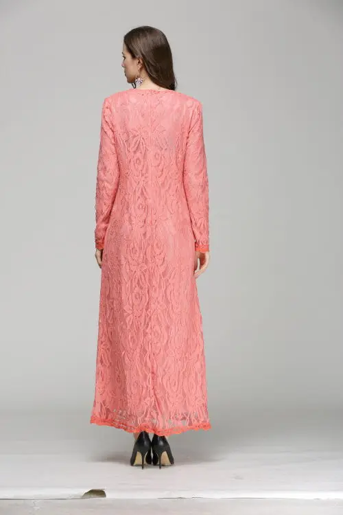 Платье женское кружевное мусульманское однотонное|muslim dress|islam malaysiamalaysia dress |