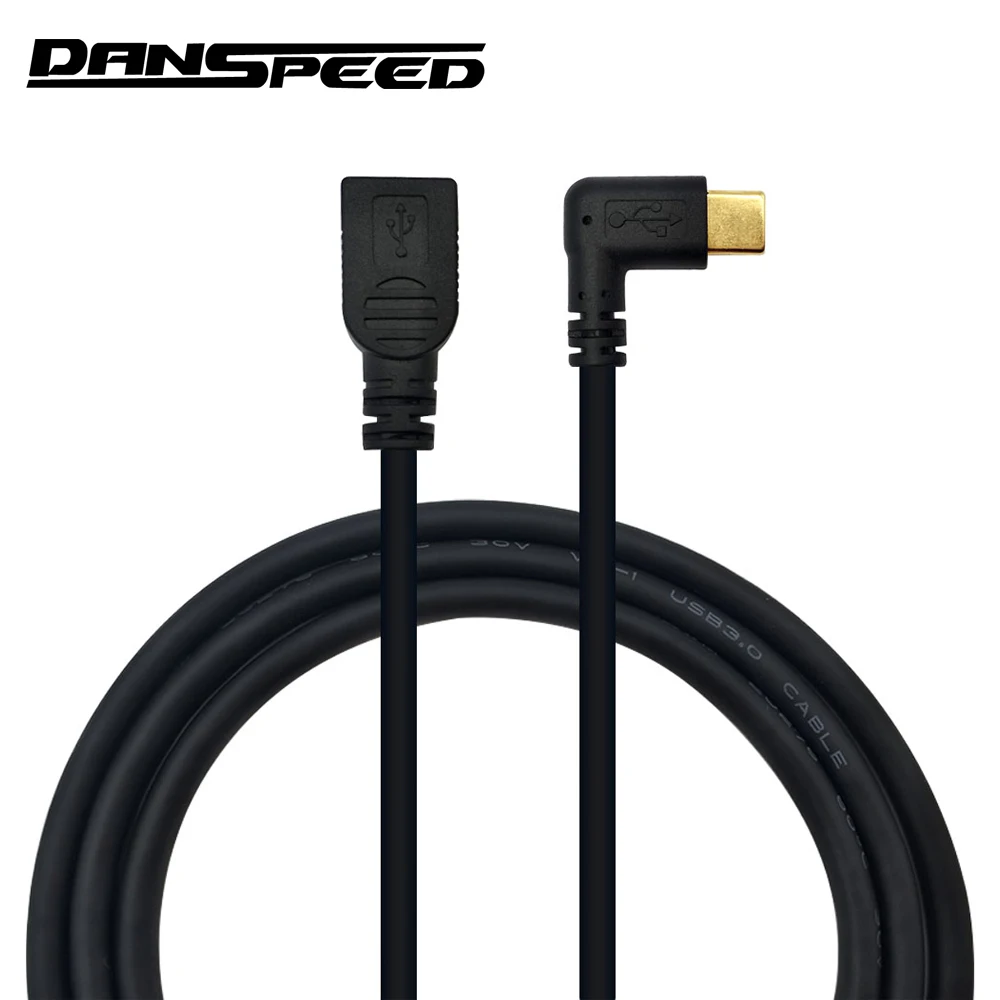 DANSPEED Mini USB к 3 1 type C кабель для быстрой передачи данных 90 градусов прямоугольный 5