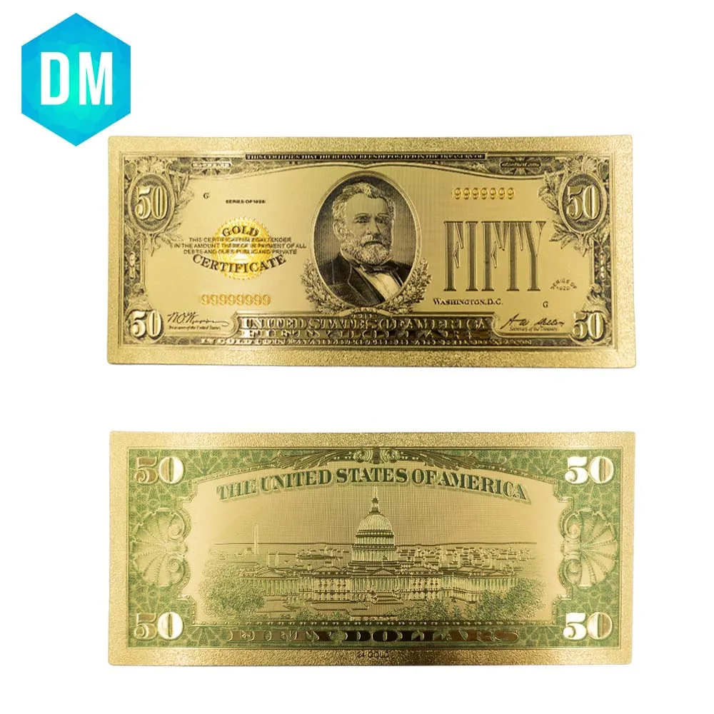 Хорошие продукты для 1928 года Америка золото Banknotes 50 долларов банкноты в 24 k