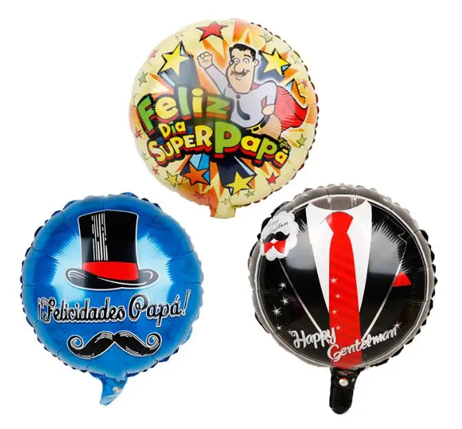 18R019 MIXED 5 шт. 18 дюймов испанский Счастливый День отца гелиевые шары Feliz Dia супер Papa и I Love Фольга воздушные шары для папы, мамы вечерние украшения следа - Цвет: 18R019 MIXED