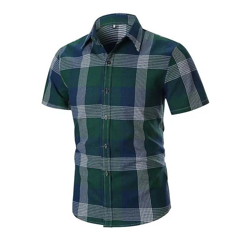 Рубашка с короткими рукавами Camisa masculina Повседневная блуза Мужская одежда