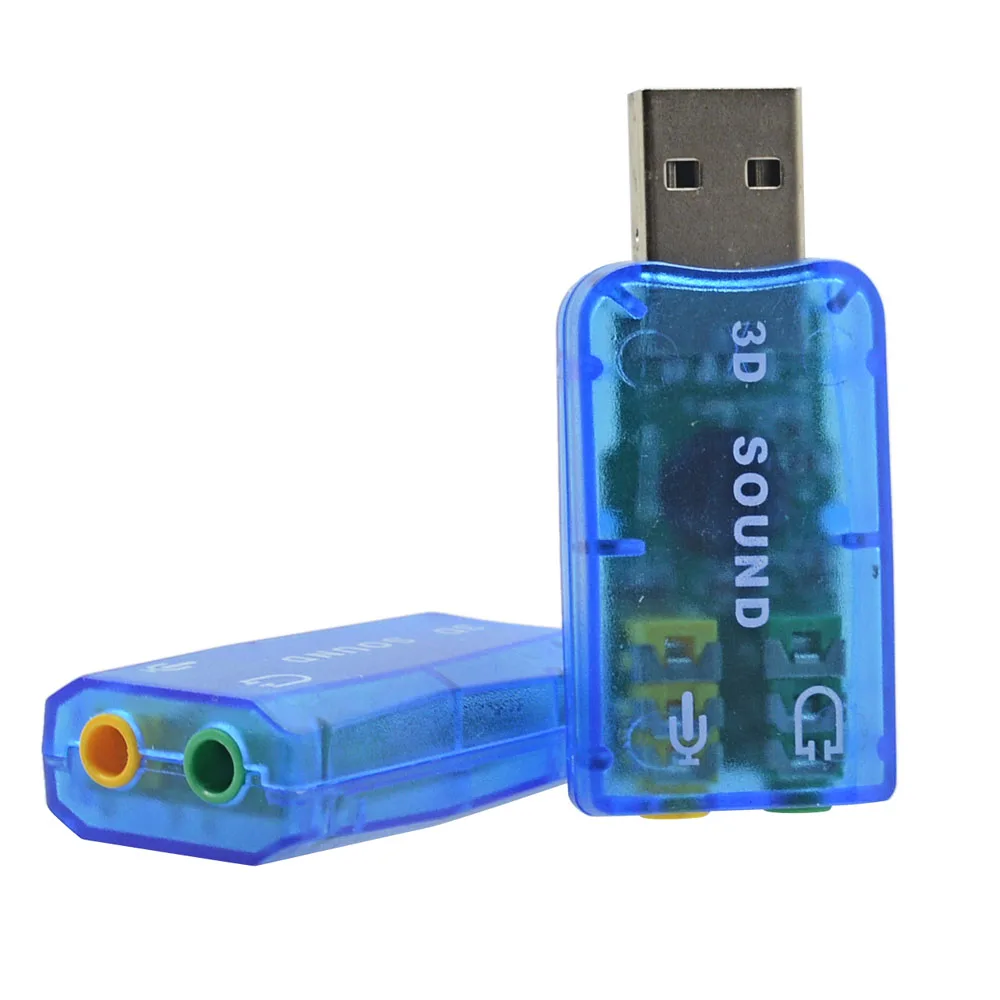 Внешняя звуковая карта TISHRIC с USB на 3D Аудио адаптер 5 1 канальный звук