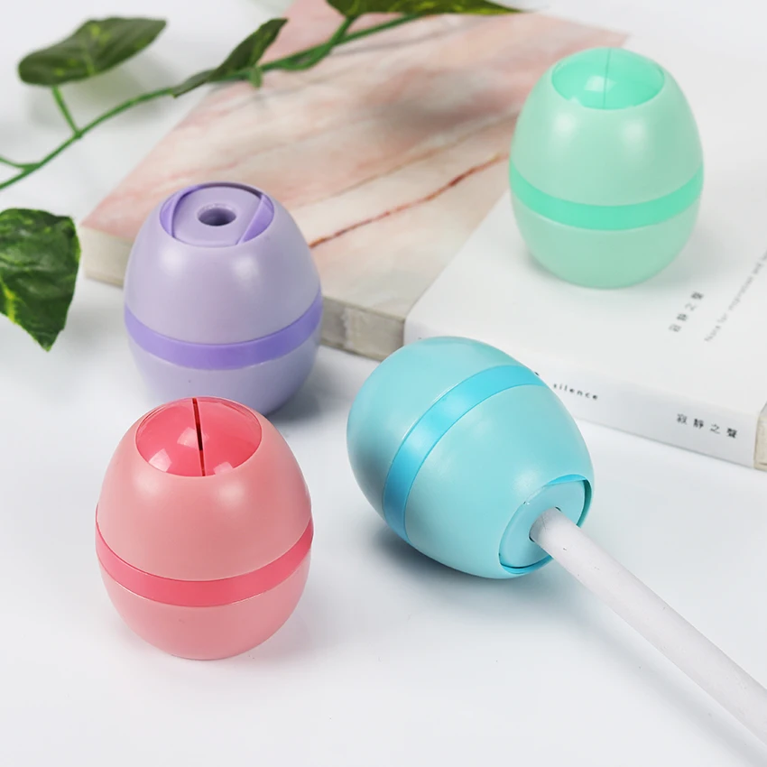 4 цвета милые Kawaii милые пластиковые яйца точилка для карандашей креативные канцелярские подарки для детей Канцелярский офисный школьные принадлежности