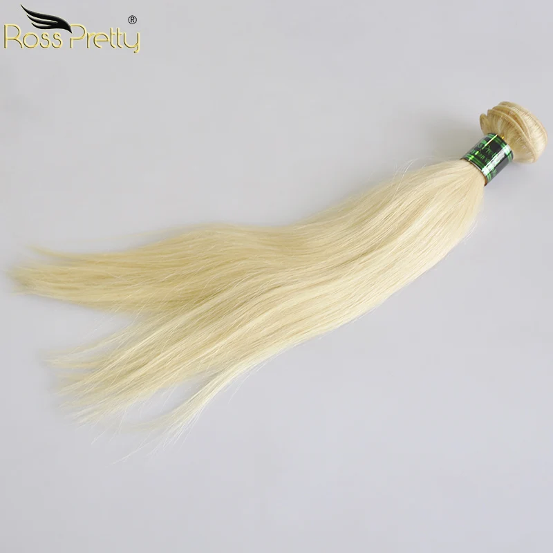 Ross Pretty Remy человеческие волосы пряди с кружевной застежкой малазийские прямые волосы блонд предварительно выщипанные волосы с пучком волос 613