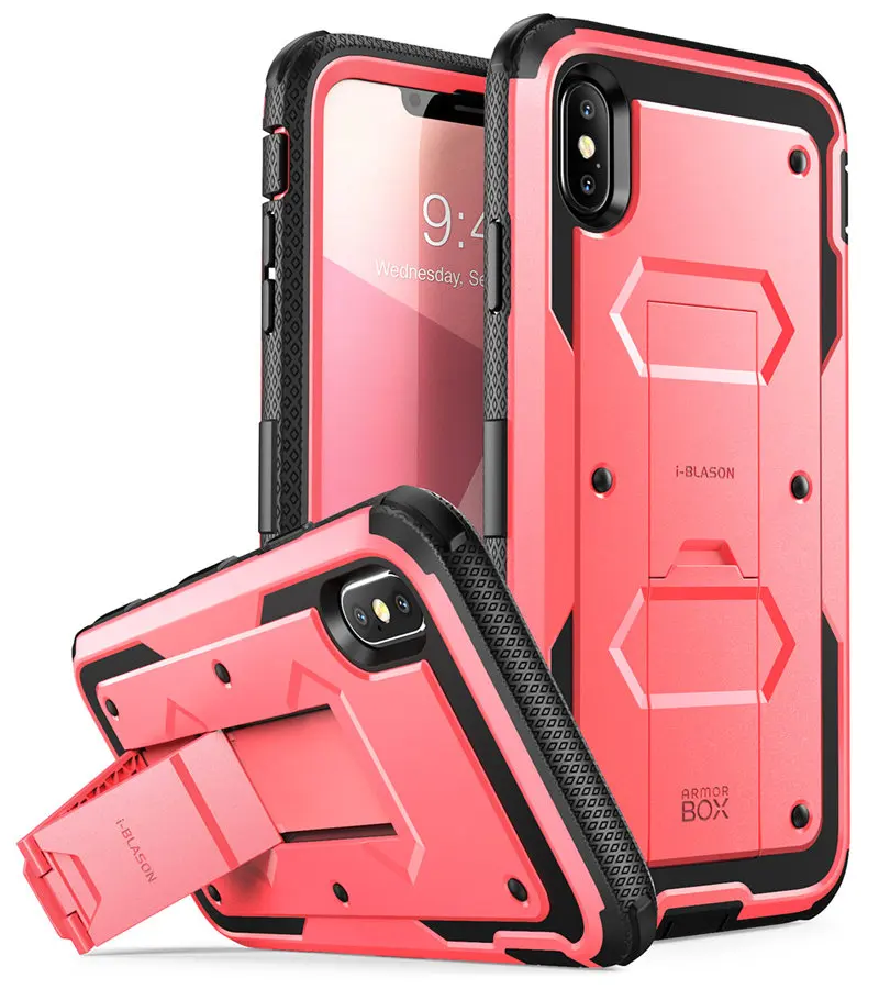 Для iphone Xs Max Чехол i-Blason Armorbox полный корпус сверхмощный ударопрочный чехол со встроенной защитой экрана и подставкой