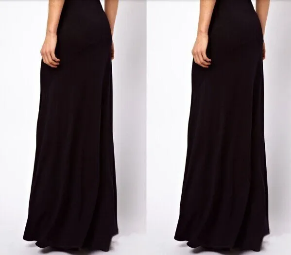 Летняя черная длинная юбка для женщин 7XL большие размеры Saia Faldas плиссированные