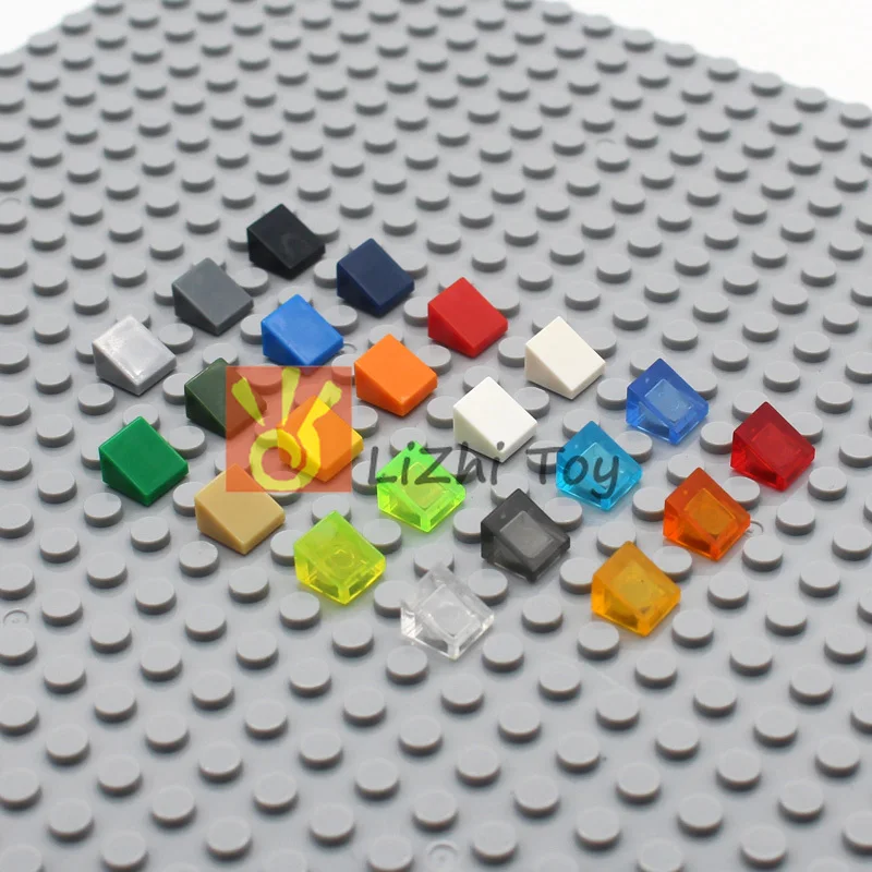 MOC склон кирпича 50746 30 1x1x2/3 DIY просвечивающие блочные кирпичи совместимые с