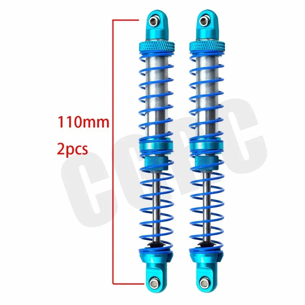 110mm 2pcs Металлический двойной пружинный масляный амортизатор 70 мм 80 мм 90 мм 100 мм 110 мм 120 мм 1/10 мм для радиоуправляемых гусеничных автозапчастей для грузовика осевой Scx10 Trx4 D90 - Цвет: 110mm 2pcs