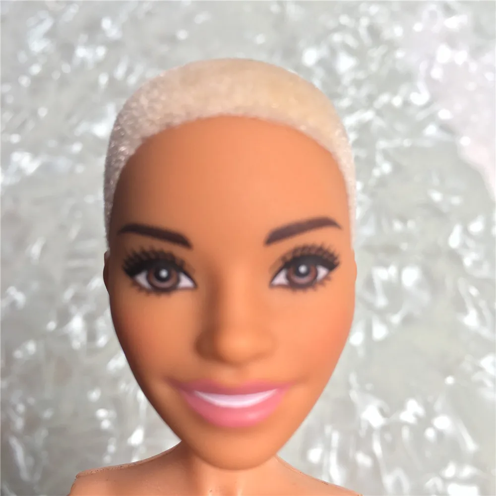 black lady no hair Ограниченная Коллекция, голова куклы, серебряные волосы, Корин Азия, лицо, кукла, аксессуары для девочек, сделай сам, повязка, принцесса, игрушка, голова, 1/6, модная Кукла - Цвет: black lady no hair