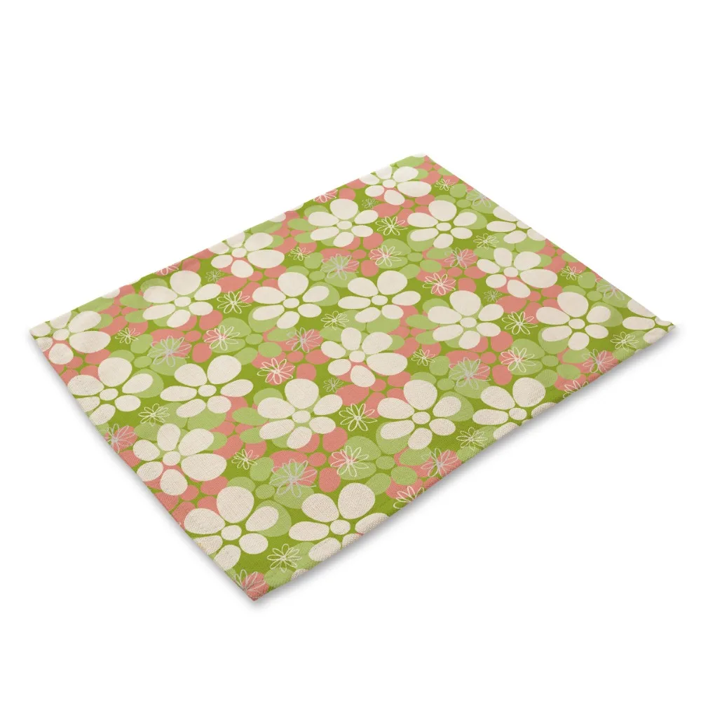 6 видов столовые салфетки маленькие тканевые обеденные с цветочным принтом