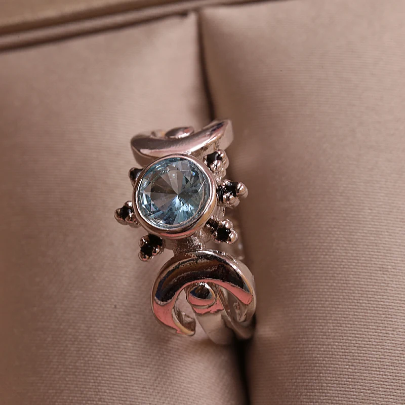 Женское Винтажное кольцо с лунным камнем обручальное цирконом в национальном