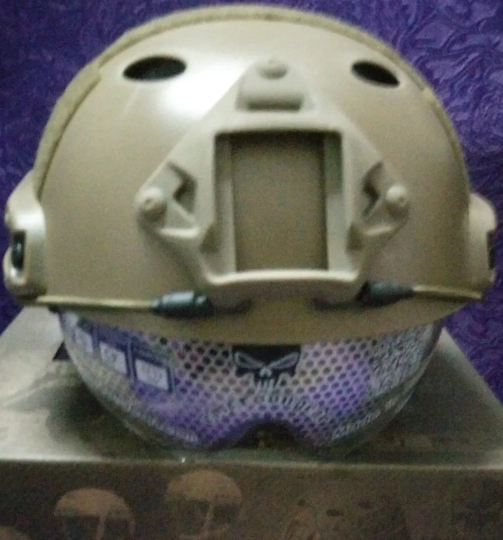 Emerson Быстрый Шлем с защитными очками типа PJ airsoft Dark earth EM8819A|emerson fast helmet|fast helmetemerson |
