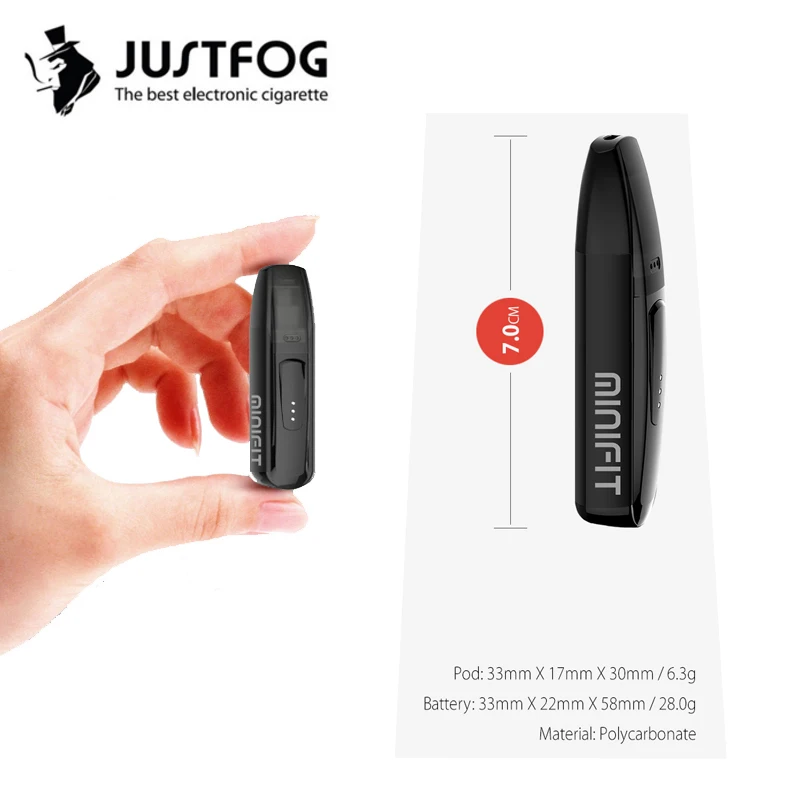 JUSTFOG MINIFIT стартовый набор 370 мАч все в одном vape ручка набор pk breeze комплект с MINIFIT 1,5 мл pod картридж